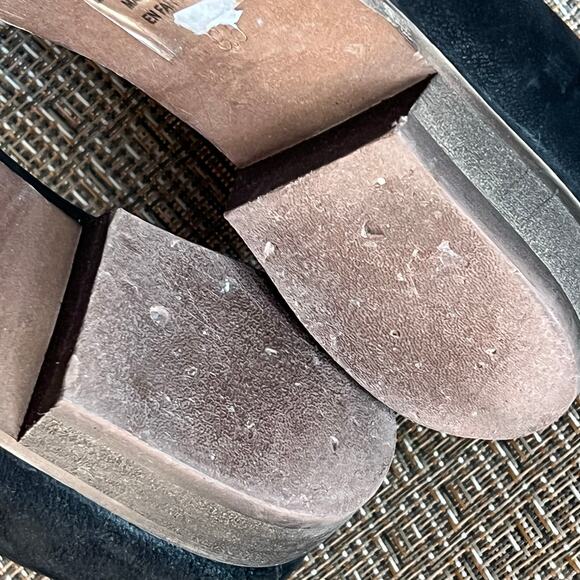 Seychelles Skein Loafer Shoes Women 9.5 Black Nubuck Leather Slip On Modern Boho - Picture 11 of 14